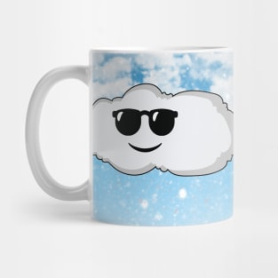 Fantasy White Cloud Snow With Sunglasses Mug